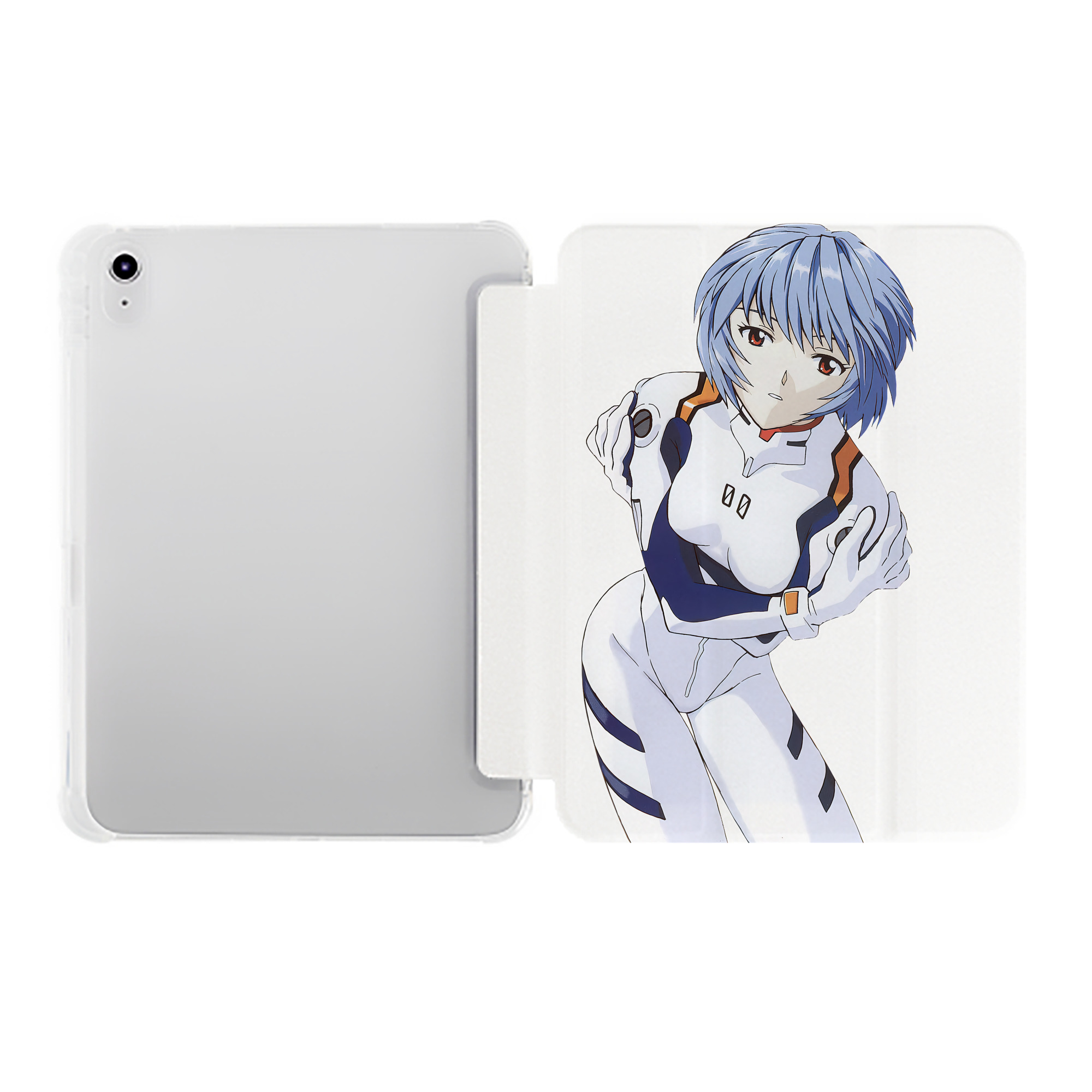 （画像用） EVA 新世紀エヴァンゲリオン IPad ケース ペン収納付き 三つ折りスタンド PUレザー×シリコン 対応機種9.5/10.5/10.9インチ